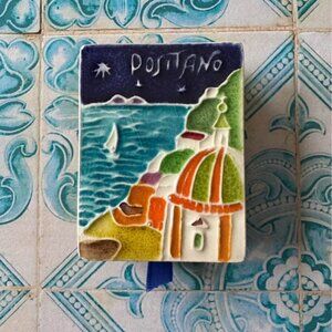 Creazioni Luciano Vintage Italian Hand-Painted Ceramic Tile Matchbook
